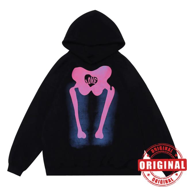 Official Aelfric Eden Clothing Merch Store Aelfric Eden Skeleton Elements Love Print Hoodies Black AelfricEden
