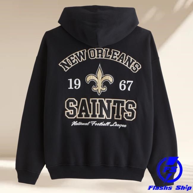 Official Abercrombie And Fitch New Orleans Saints Graphic Hoodies