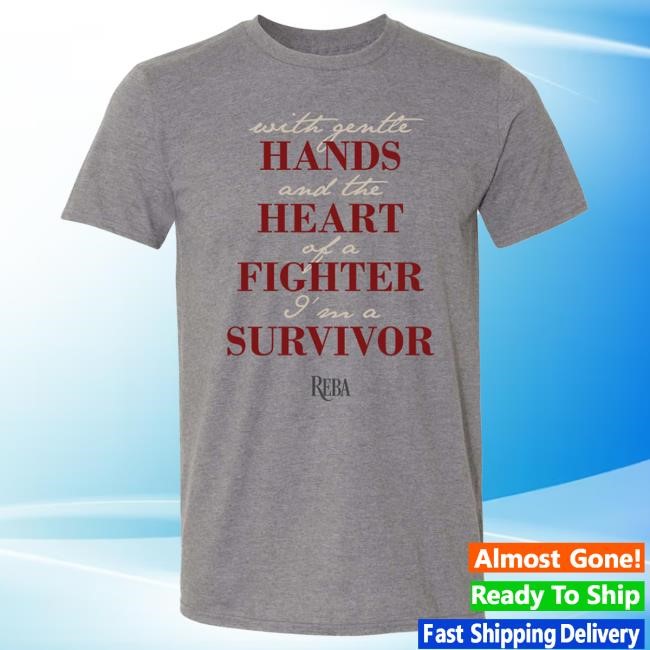 Official Reba Mcentire Merch Store Hands Heart Fighter T-Shirt RebaMcentire