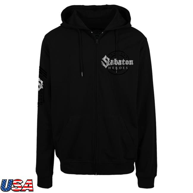 Official Sabaton Merch Store Sabaton Swedish War Machine Zip Crewneck Sweatshirt Sabaton Shop