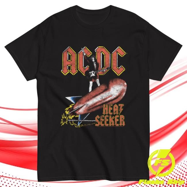 Official Ac Dc Merch Store AC/DC Heatseeker Black T-Shirts Ac Dc Shop Acdc Clothing