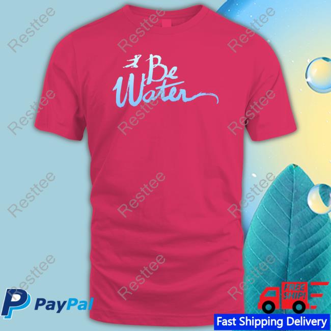 Official Bruce Lee Shop Be Water Gradient Script Tee Shirt Bruce Lee Shop Be Water Gradient Script Tee