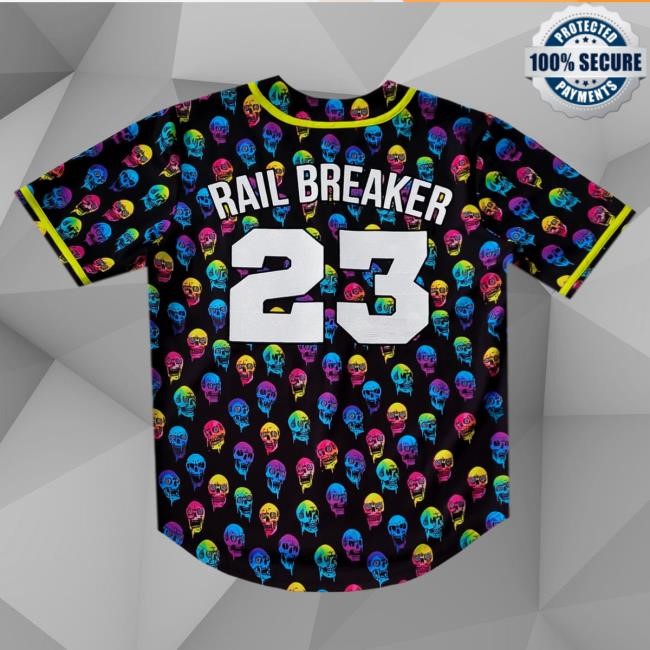 Riot Ten - Trippy Skull Jersey Riot Ten Merch Riot Ten - Trippy Skull Baseball Jersey Riot Ten Merch