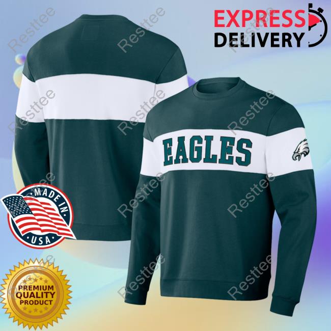 Official PhiladelphiaEagles Clothing Merch Store Shop Darius Rucker Collection By Fanatics Midnight Green Philadelphia Eagles Team Color & White Hoodie