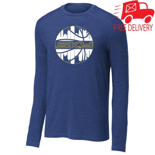 Official Chicago Sky Merch Store City Circle Performance LS Tee Chicago Sky Apparel Shop ChicagoSky