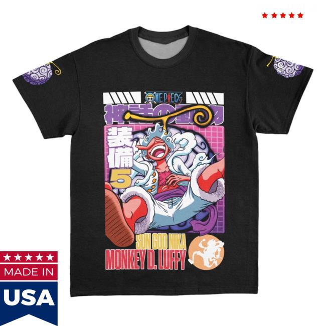 Official Anime Ape Clothing Gear 5th Luffy V3 One Piece Streetwear AOP T Shirt 3D All Over Print Animeape