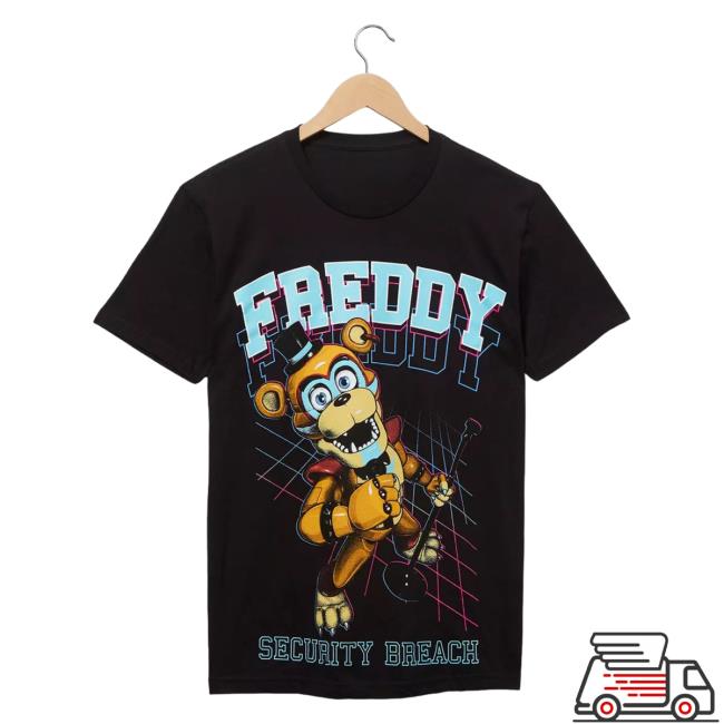 Officia Official Box Lunch Clothing Shop Store Five Nights At Freddy's: Security Breach Glamrock Freddy Portrait T Shirt Boxlunch Merch