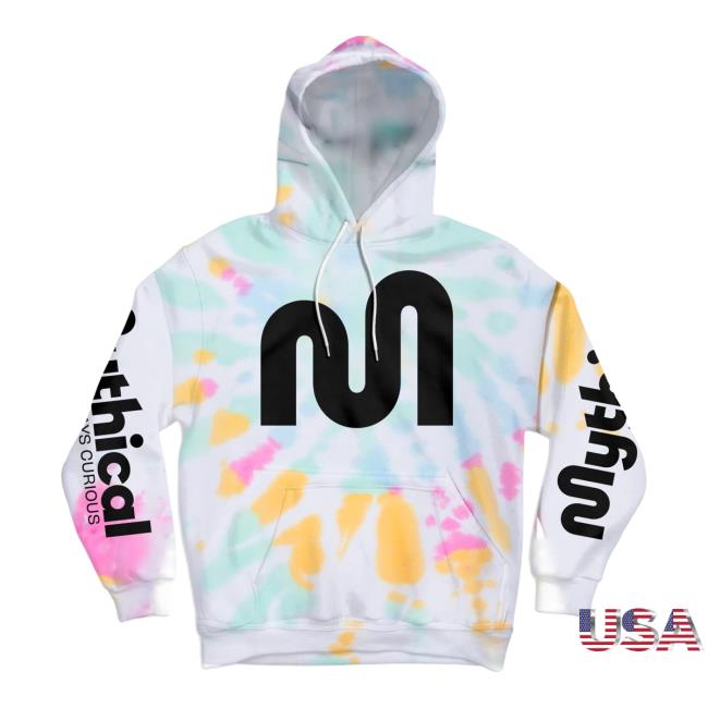 Official Good Mythical Morning Merch Always Curious Mythical Logo Popover Hoodie Tie Dye Clothing Store Shop