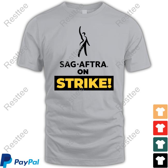 Sag-Aftra On Strike T Shirt Margot Robbie Sag-Aftra On Strike Hooded Sweatshirt
