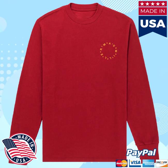 Official Mac Miller Merch Store Mac Miller Circles Red Long Sleeve Shirts Mac Miller Clothing Apparel Shop MacMiller
