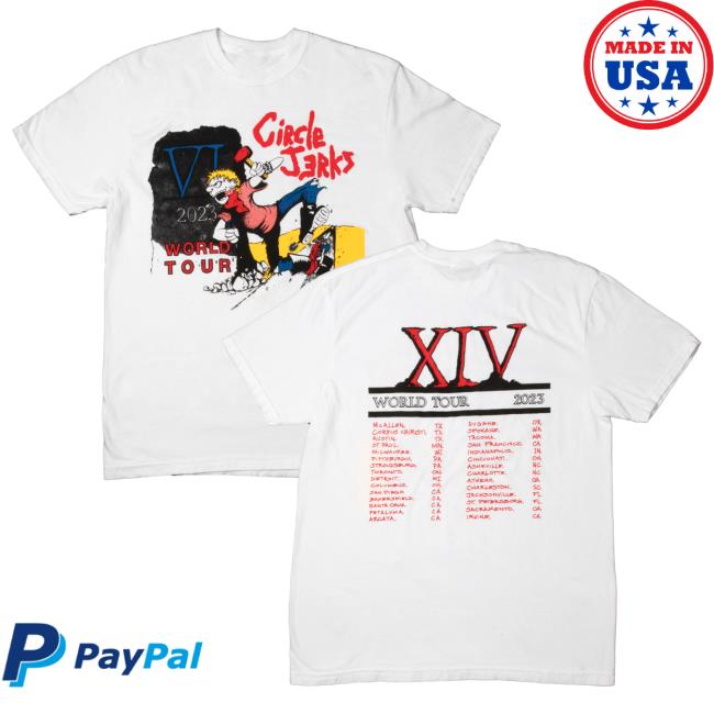 Official Kings Road Merch Store Circle Jerks VI 2023 Tour Popover Shirt (White) Kings Road Shop CircleJerks