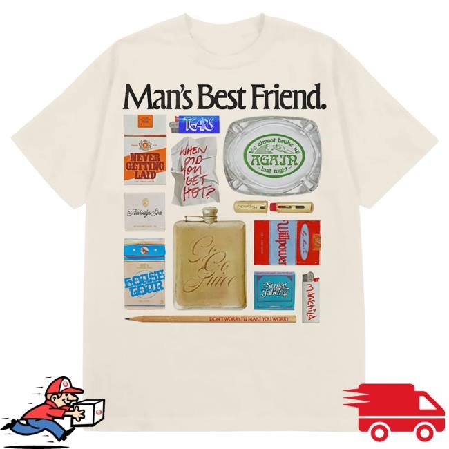 Official Sabrina Carpenter Merch Store Man's Best Friend Object Dateback Shirt