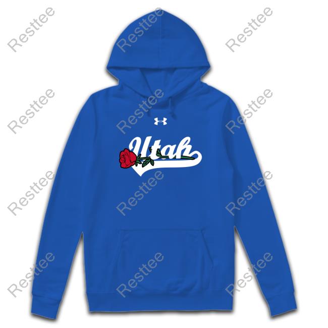 Utah Rose Hoodie Kyle Whittingham Wearing Utah Rose Sweatshirt