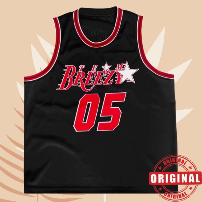 Official Chris Brown Merch Team Breezy Basketball Jersey Tank Shopchrisbrown