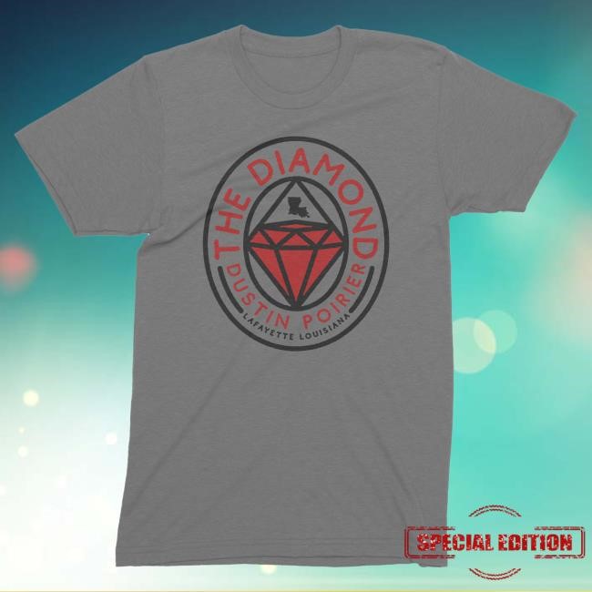 Official Dustin Poirier Merch Dustin Poirier The Diamond Retro Wordmark T Shirt