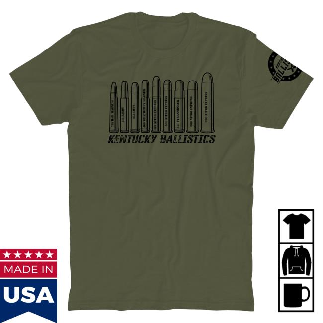 Official Kentucky Ballistics Merch Elephant Bullets T-Shirts Kentucky Ballistics Clothing Shop