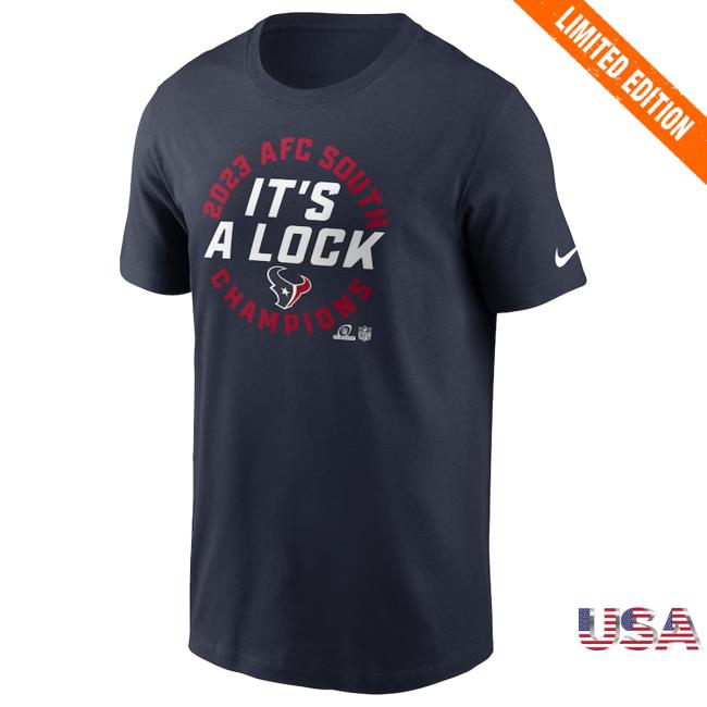 Houston Texans 2023 AFC South Division Champions Locker T Shirt