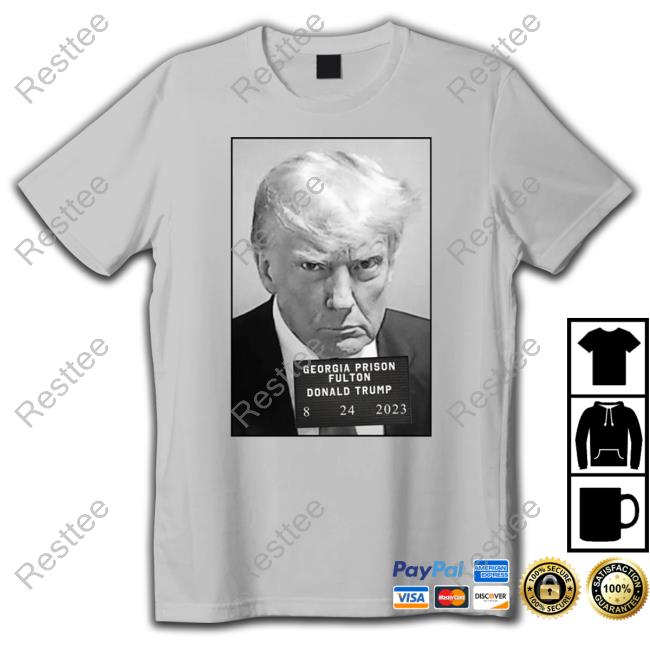 Shitheadsteve Georgia Prison Fulton Donald Trump 8 24 2023 County Mugshot T Shirts Official Georgia Prison Fulton Donald Trump 8 24 2023 County Mugshot T Shirts