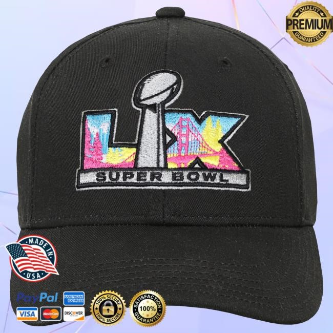 2026 Super Bowl LX NFL Football NFL Youth Outerstuff Black Adjustable Hat Youth Super Bowl LX Outerstuff Black Adjustable Hat NFL Stadium Gear