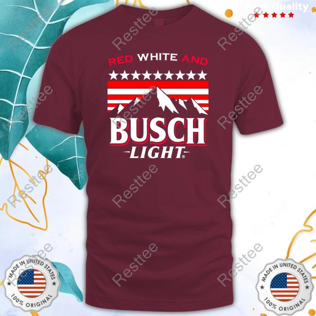Official Busch Light Red White And Busch Light Mountains Shirt Rowdy Gentleman Busch Light Red White And Busch Light Mountains Hoodie