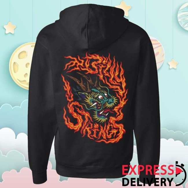Billy Strings Merch Dragon Zip Up Popover Hoodie (Sean Drennen)