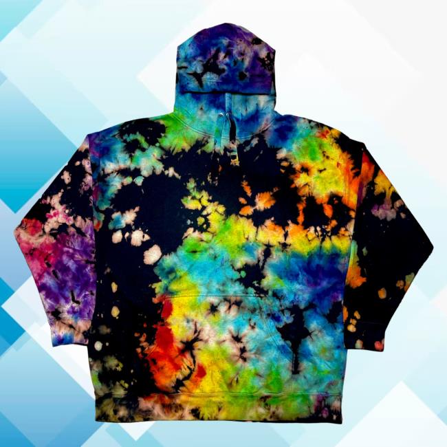The Tie Dye Company Roygbiv Reverse Tie Dye Pull Over Hoodie