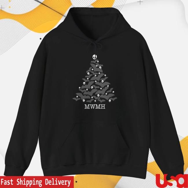 Official Murder with my Husband Christmas Bone Tree Hood MWMH Postcat