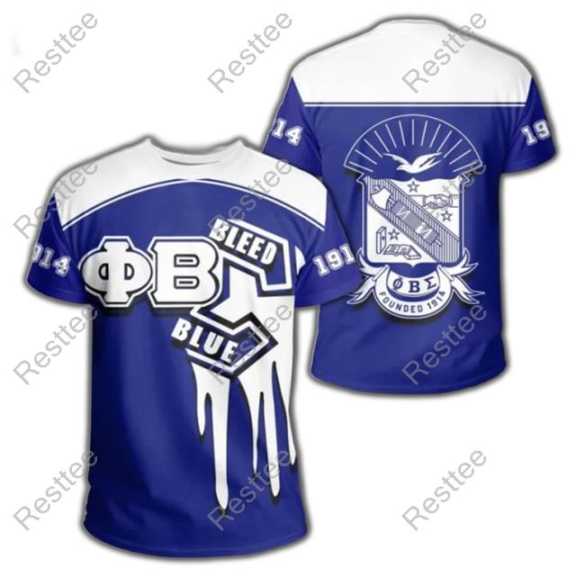 Phi Beta Sigma Bleed Blue 3D shirt