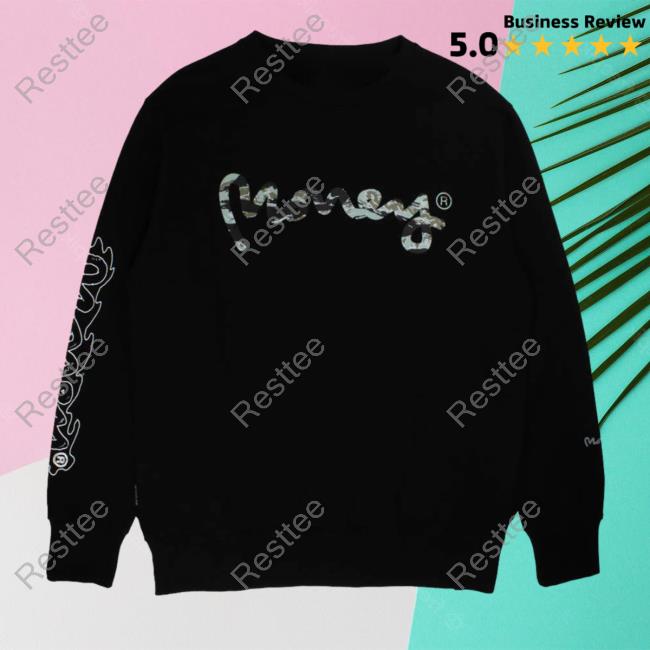Official Money Clothing Woodland Camo Fill Hoodies Black