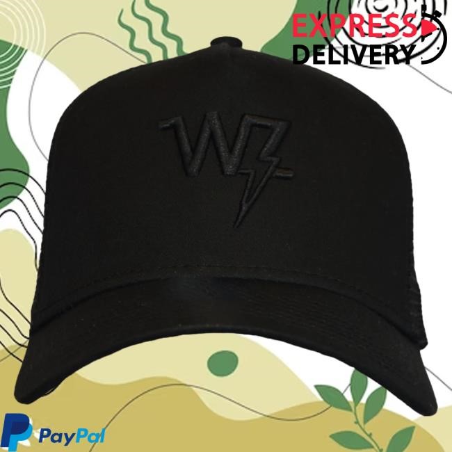 Warren Zeiders Black on Black Embroidered WZ Cap Official Warren Zeiders Merch Store Warren Zeiders Black on Black Embroidered WZ Hat