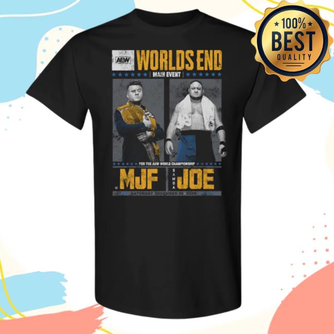 Aew Merch Aew Worlds End 2023 Matchup - Mjf Vs Samoa Joe T Shirt