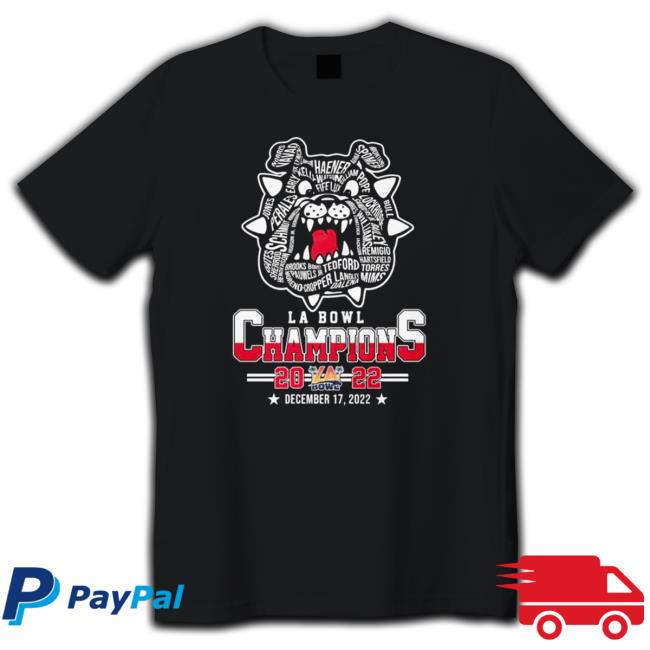 Mississippi State Bulldogs Player Names LA Bowl Champions 2022 Tee Shirt