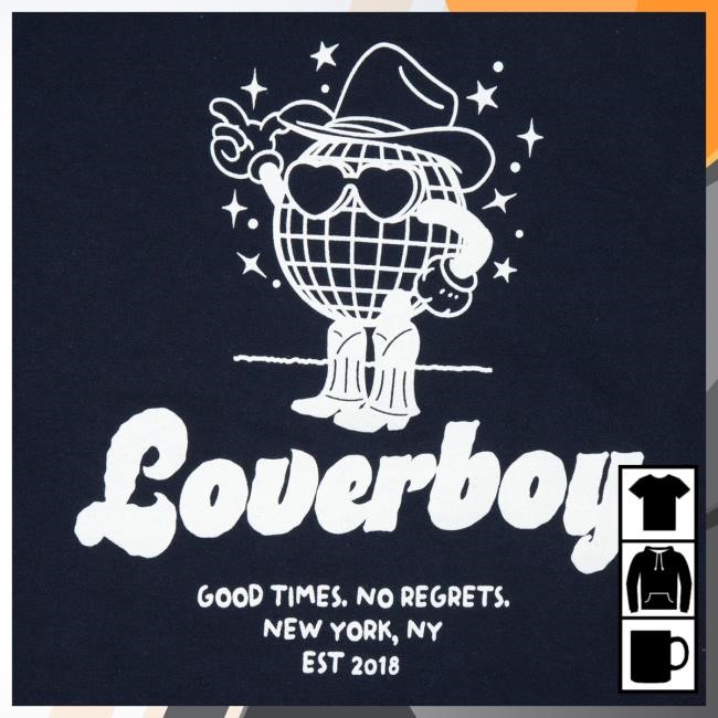 Official Loverboy Merch Store Drink Loverboy Disco Cowboy - Popover Sweatshirt - Navy