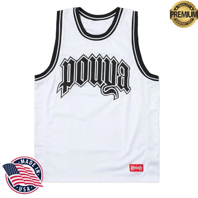 Pouya Baller Basketball Shirt White Pouya Baller Basketball Jersey Shirt White