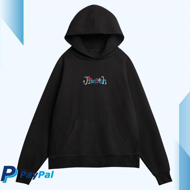 Official Jiberish Merch Coexist Heavyweight Hoodie Black Pullover Hoodie Black